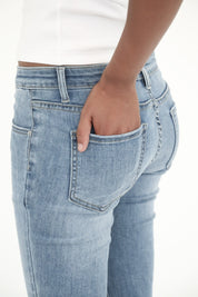 "Ripped" flared jeans dark blue tall