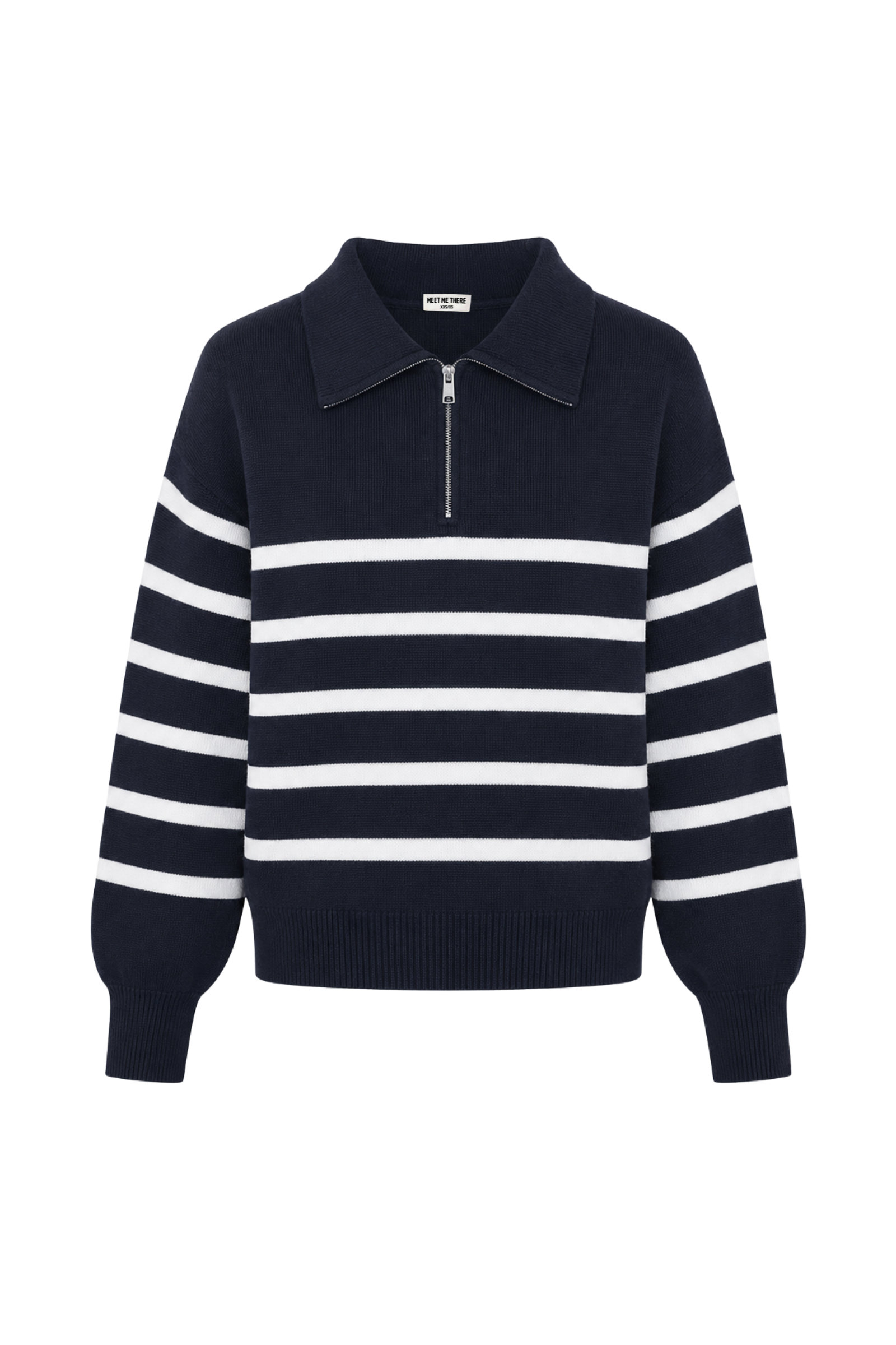 "Maja” sweater half zip navy