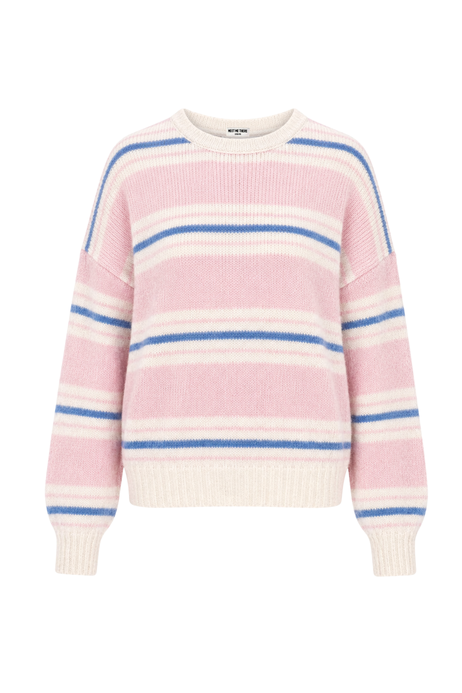 “Ada” sweater striped pink