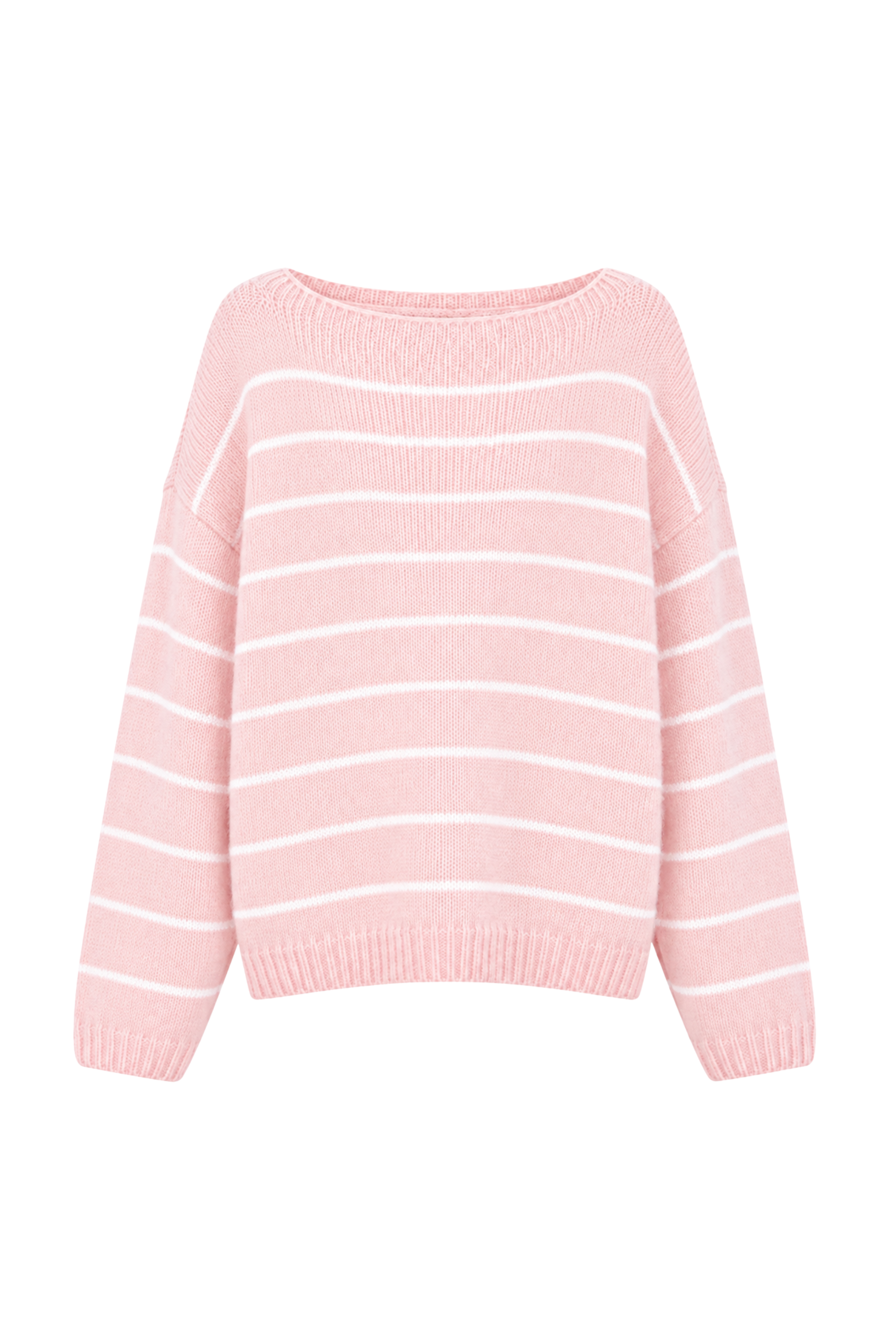 "Freja” sweater striped pink