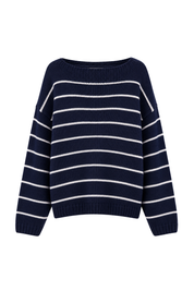 "Freja” sweater striped navy