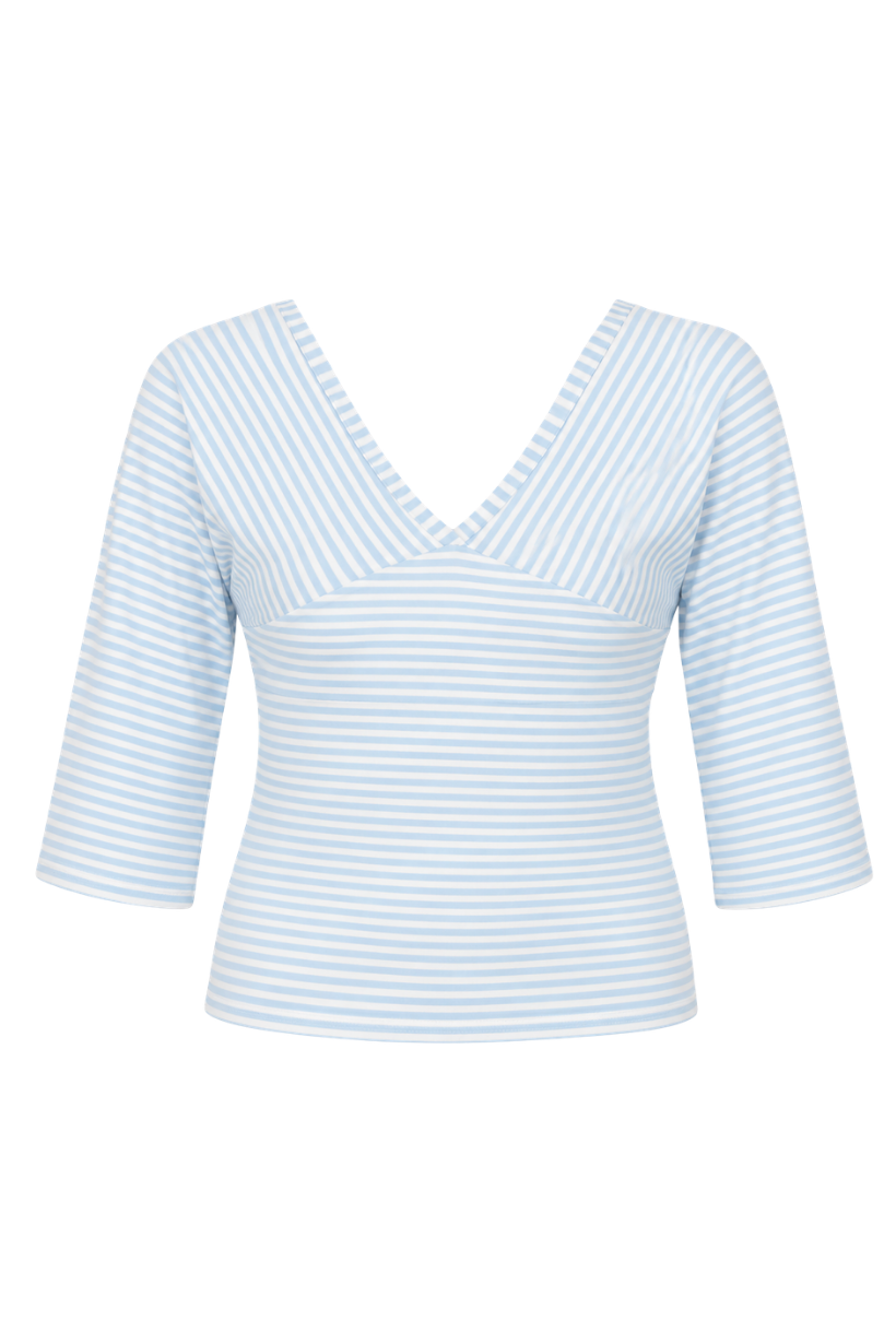 "Flo" top striped blue