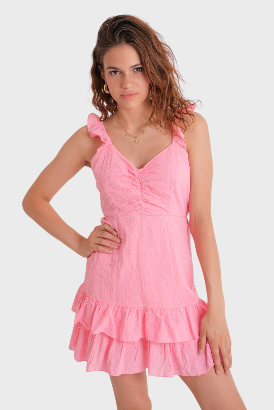"Corfu" dress bright pink