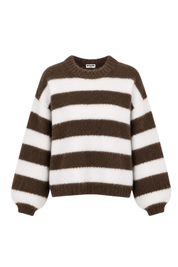 “Annabelle” sweater striped brown