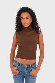 "Casual" top brown