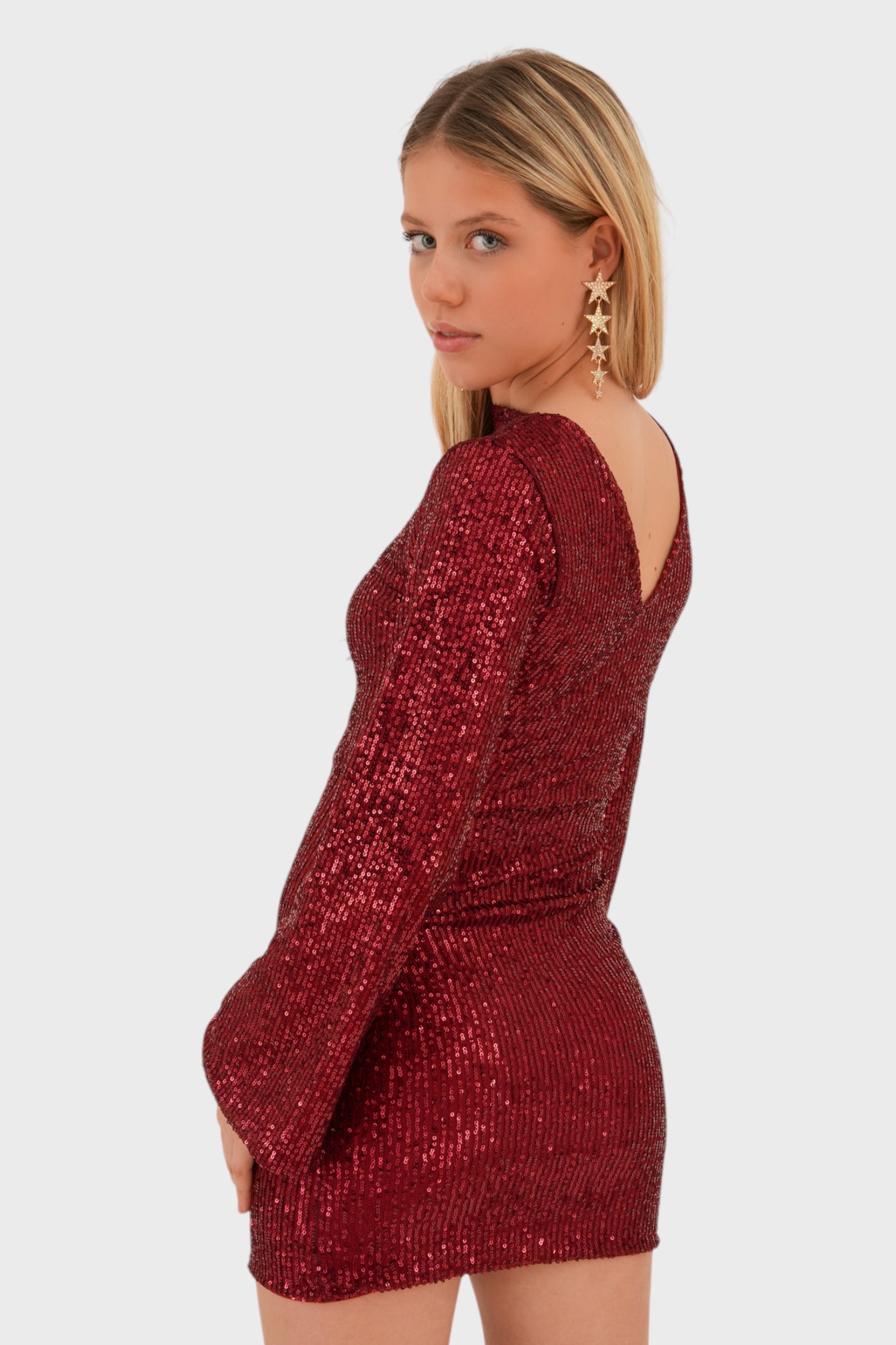 "Shine" dress red