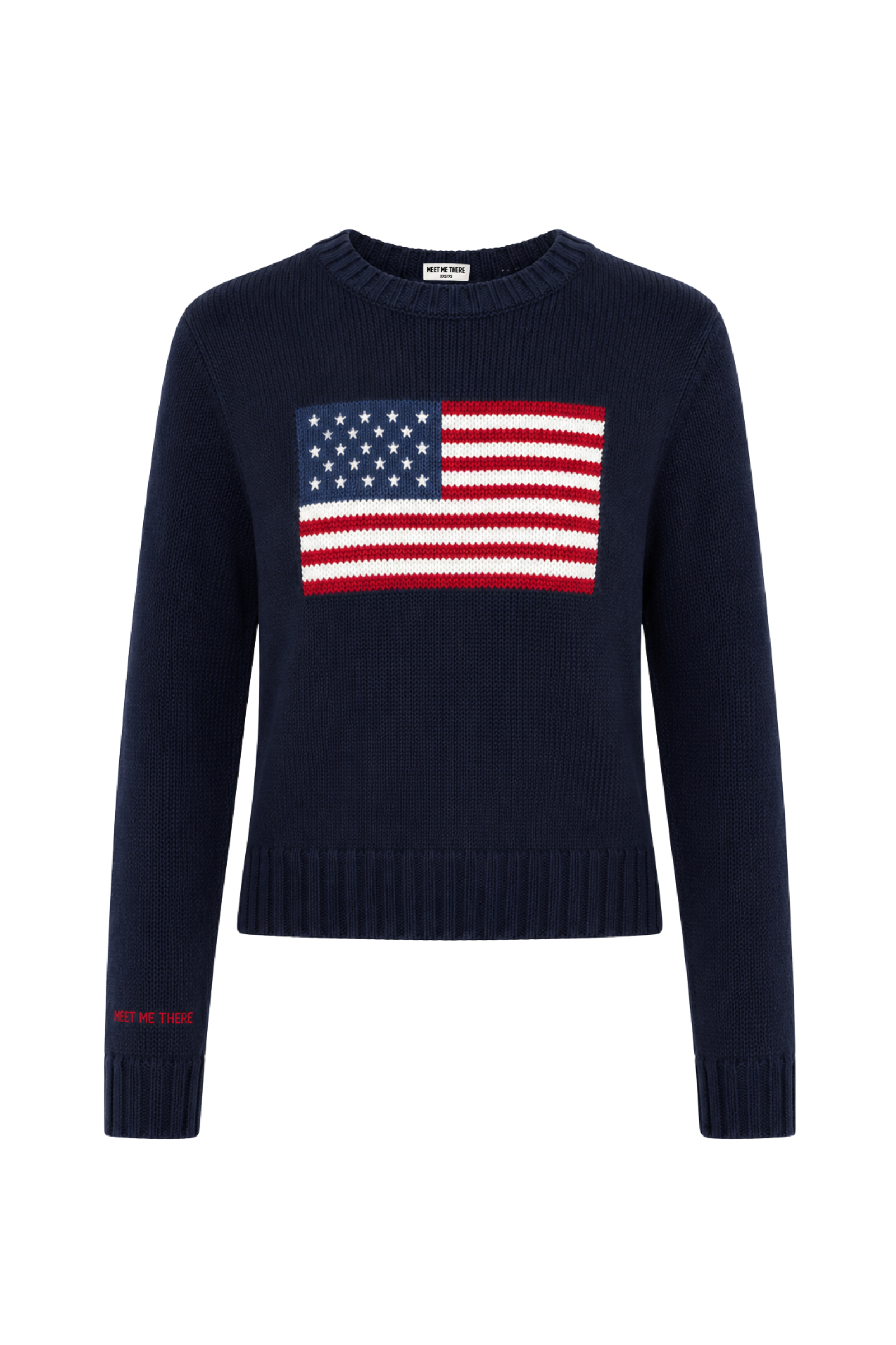 "USA” flag sweater navy
