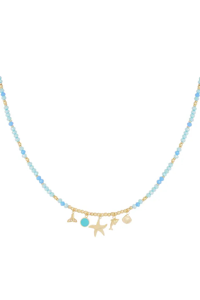 "Summer love" necklace blue