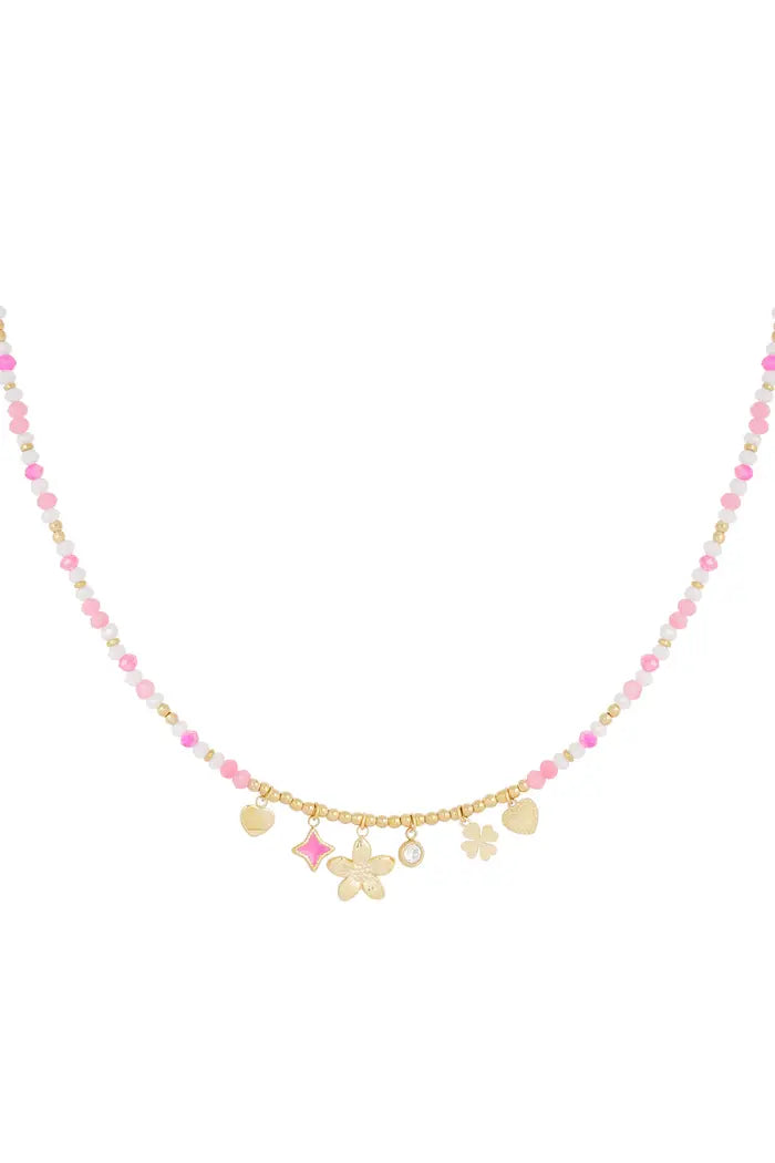 "Summer love" necklace pink