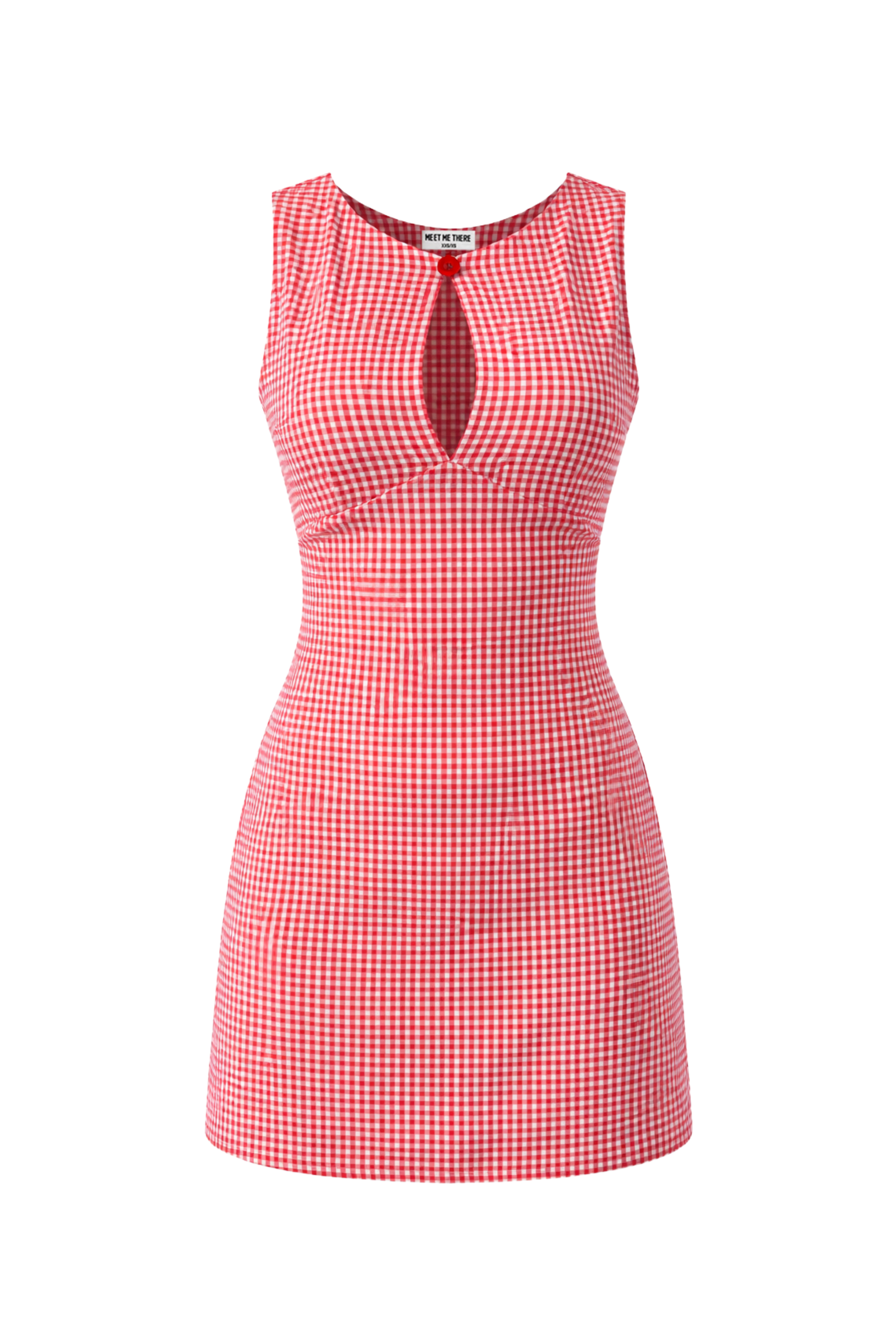 red and white checkered dress Gingham" Dress Red – Red Checked Mini Dress