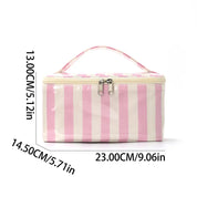 "Striped" make-up organiser light pink