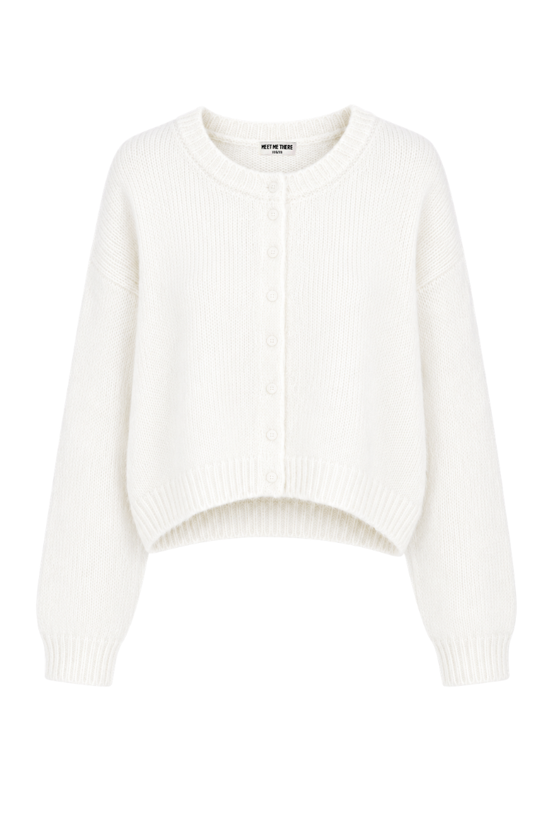 "Evelyn” cardigan white