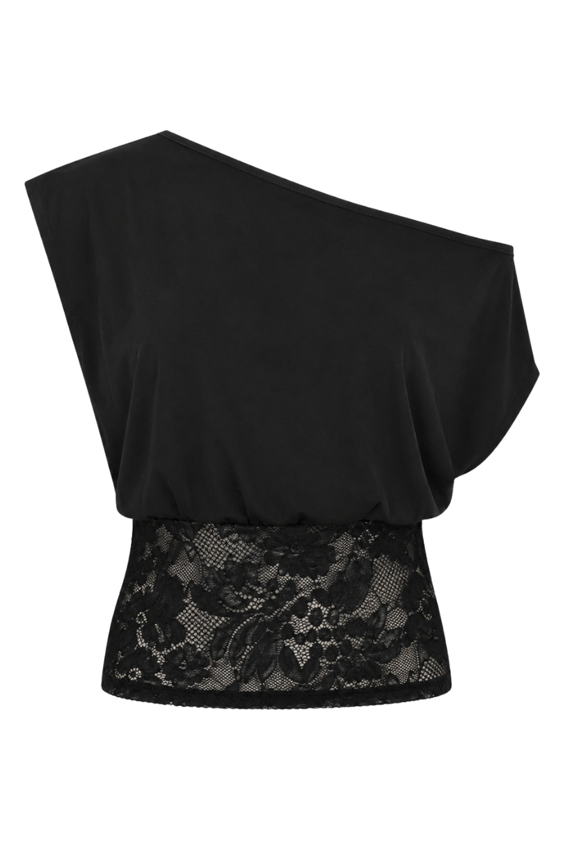 "Lara" top black