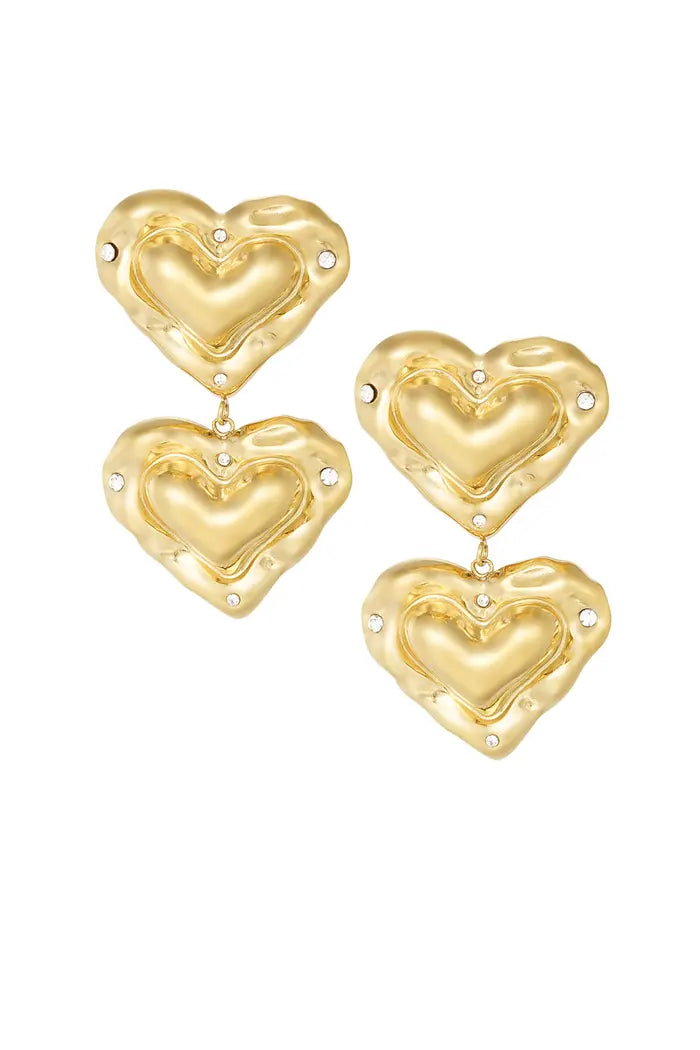 "Glitter heart" earrings