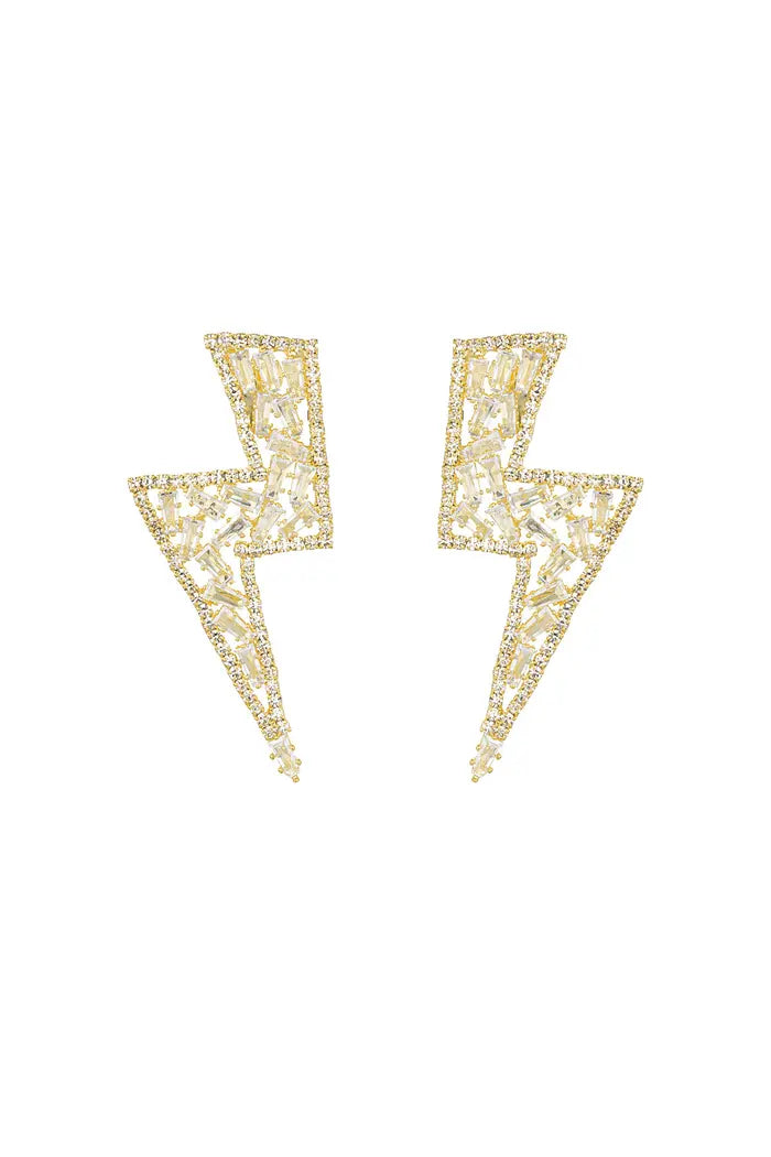 "Lightning" earrings gold