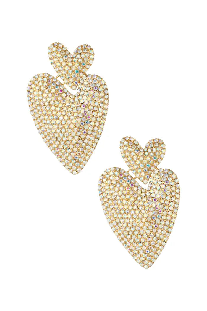 "Sparkly hearts" earrings