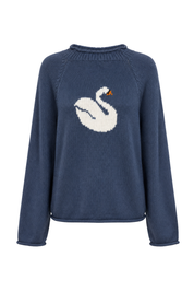 “Swan” sweater navy