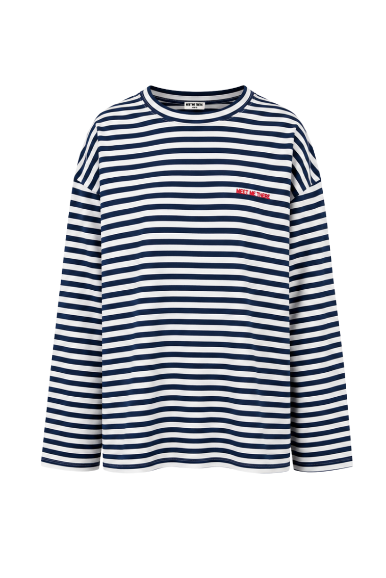 "Noa” striped sweater navy