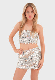 "Disco" top silver