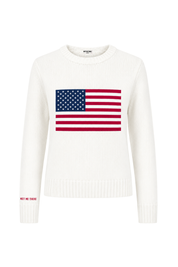 "USA” flag sweater white
