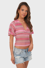 "Vida" pink top