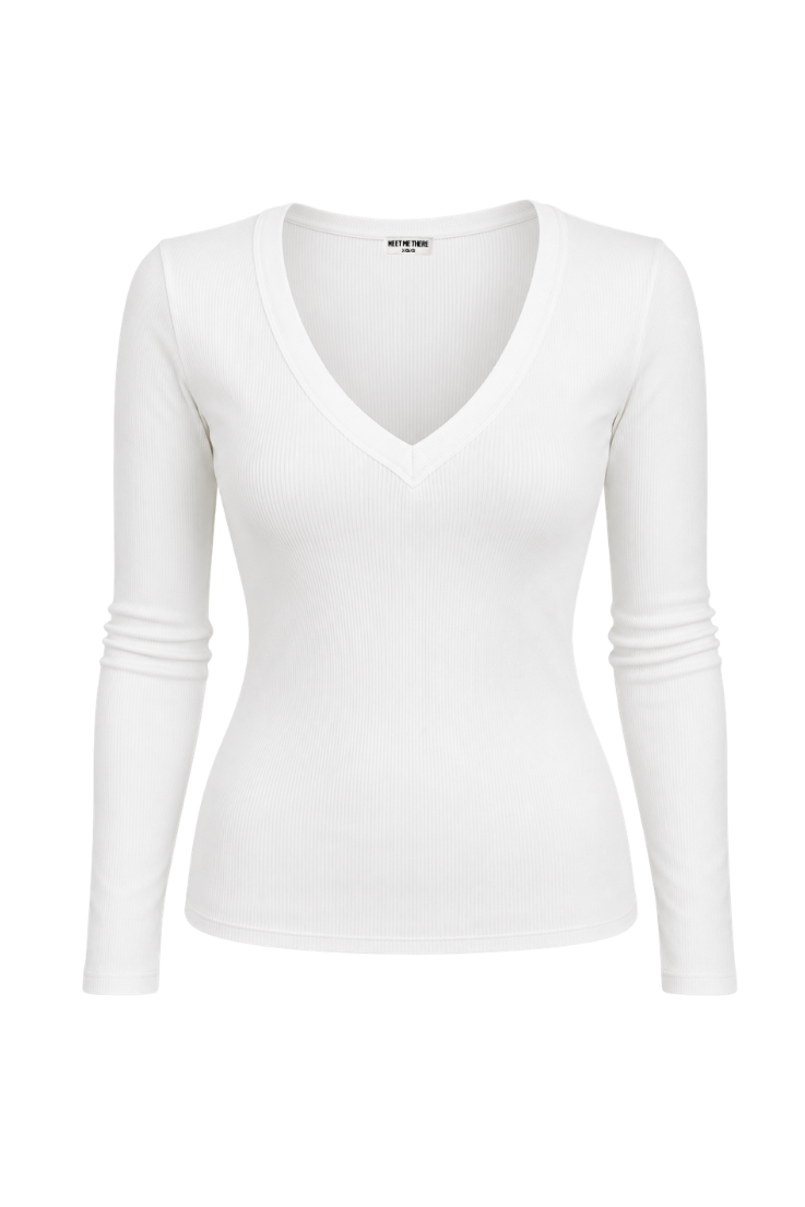 "Elena” top white