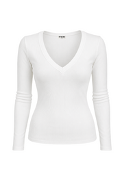 "Elena” top white