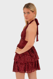 "Stardust" dress red