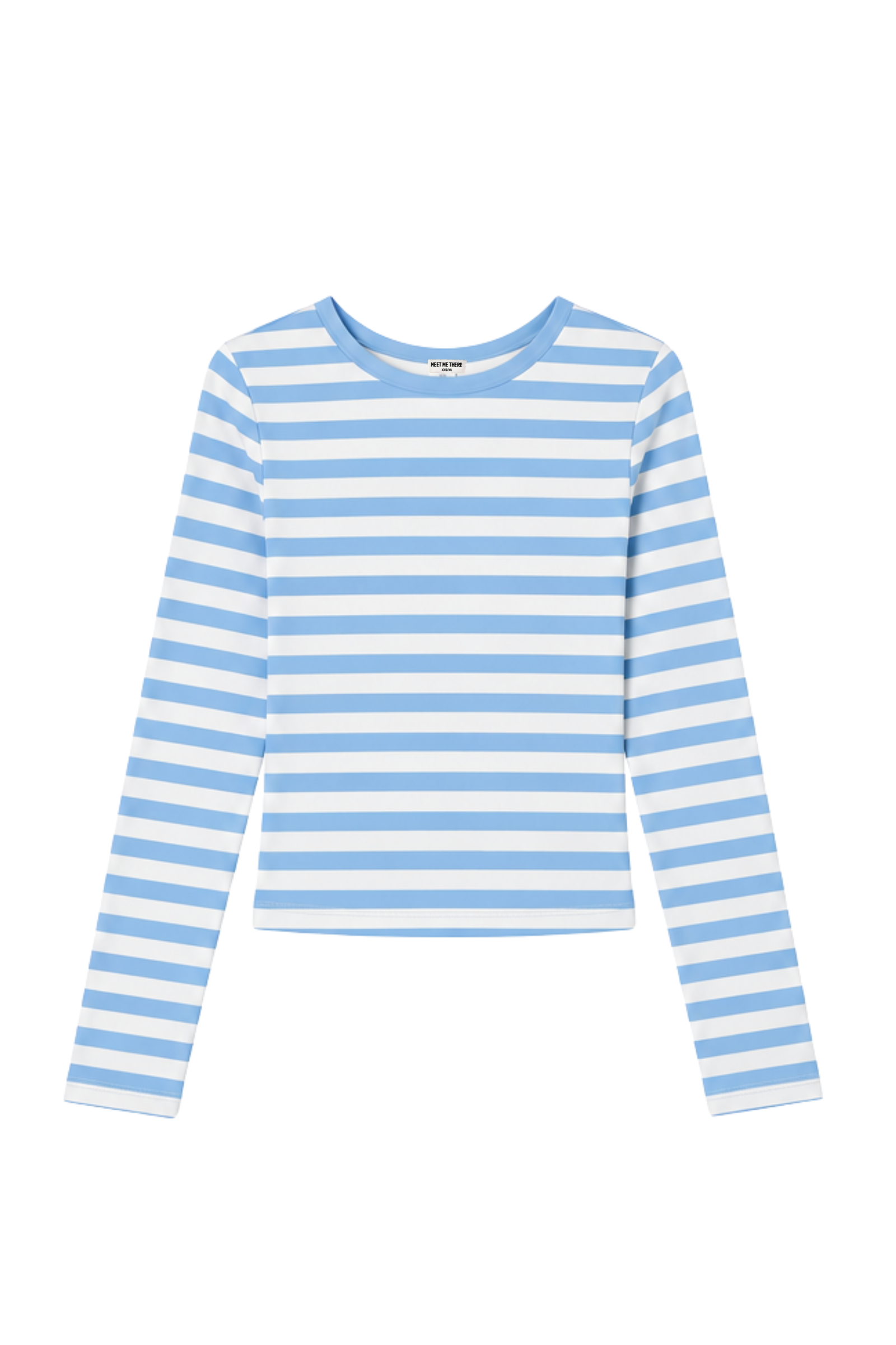 "Tessa” top striped light blue