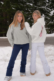 "Leopard ski" hoodie white