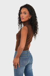 "Casual" top brown