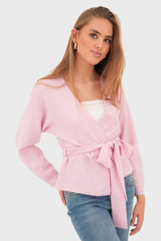 "Strikket" cardigan rosa