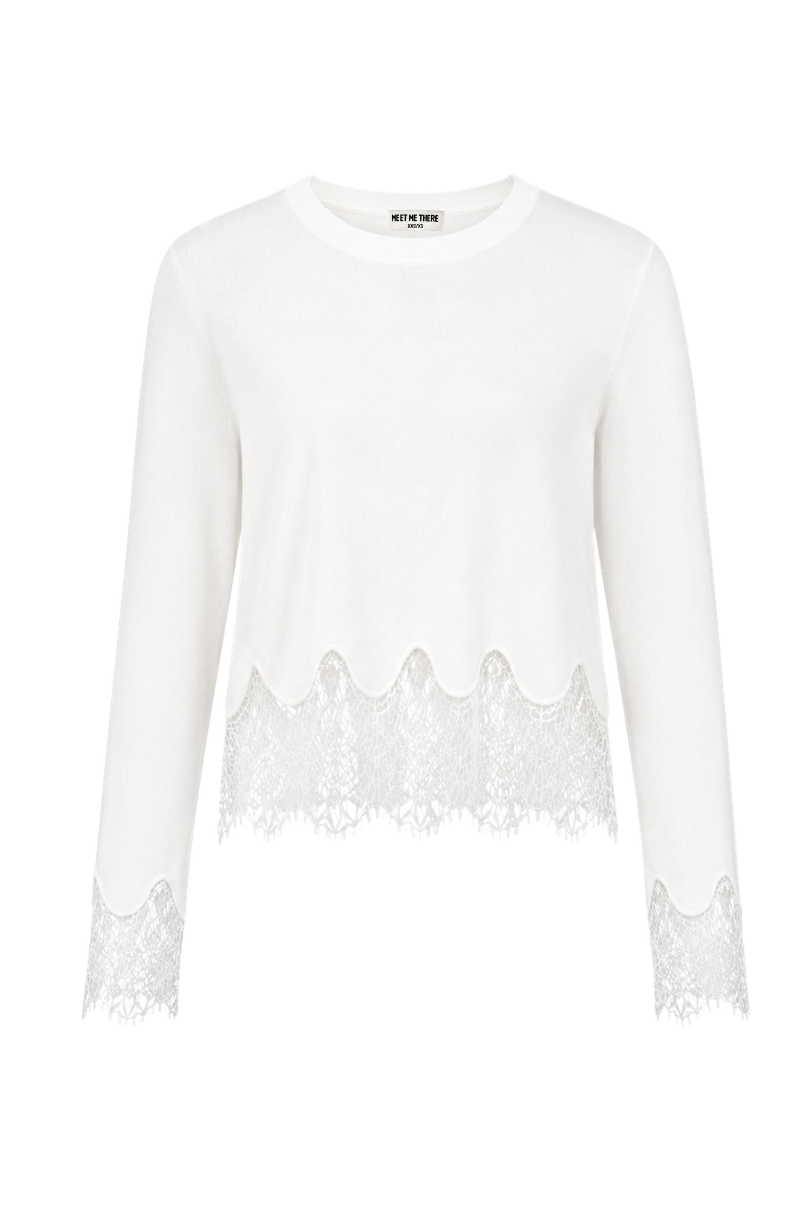 "Camille" sweater white