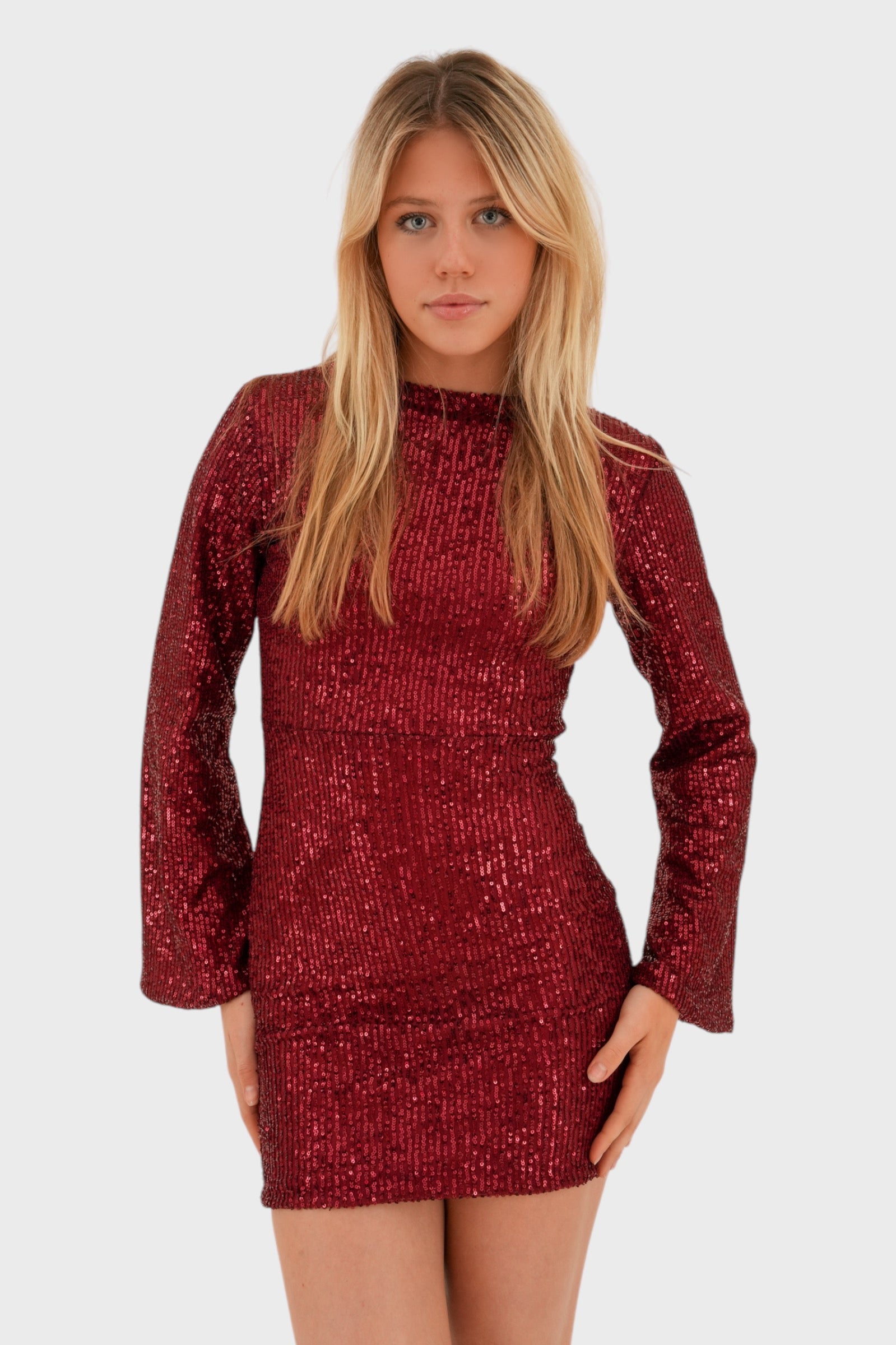 "Shine" dress red