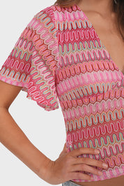 "Vida" pink top