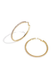 "Sparkly" hoop earrings
