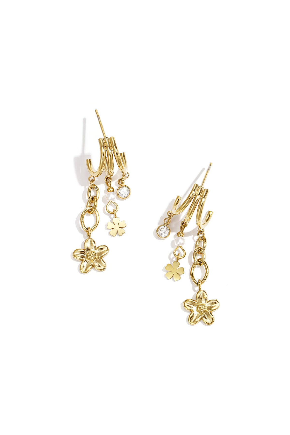 "Floral" drop earrings
