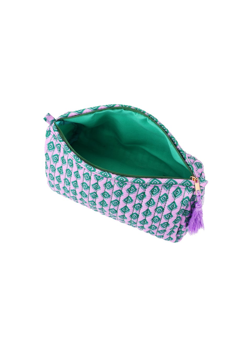 "Floral" påse lila
