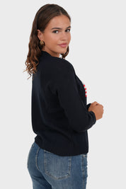 "Flag" sweater navy