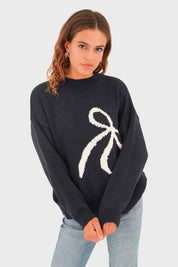 "Bow" sweater navy