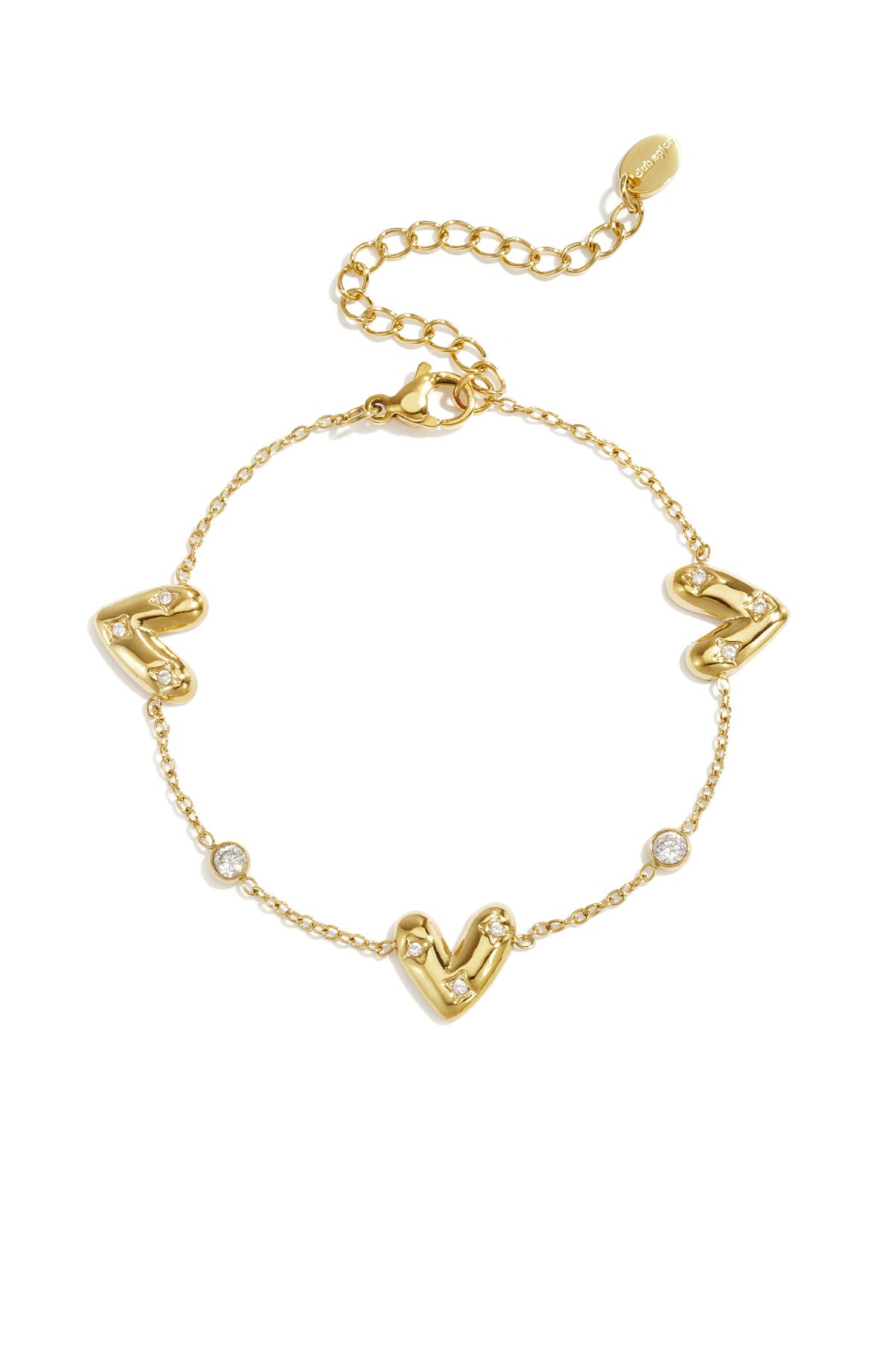"Sparkle hearts" bracelet
