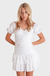 "Midnight" dress white