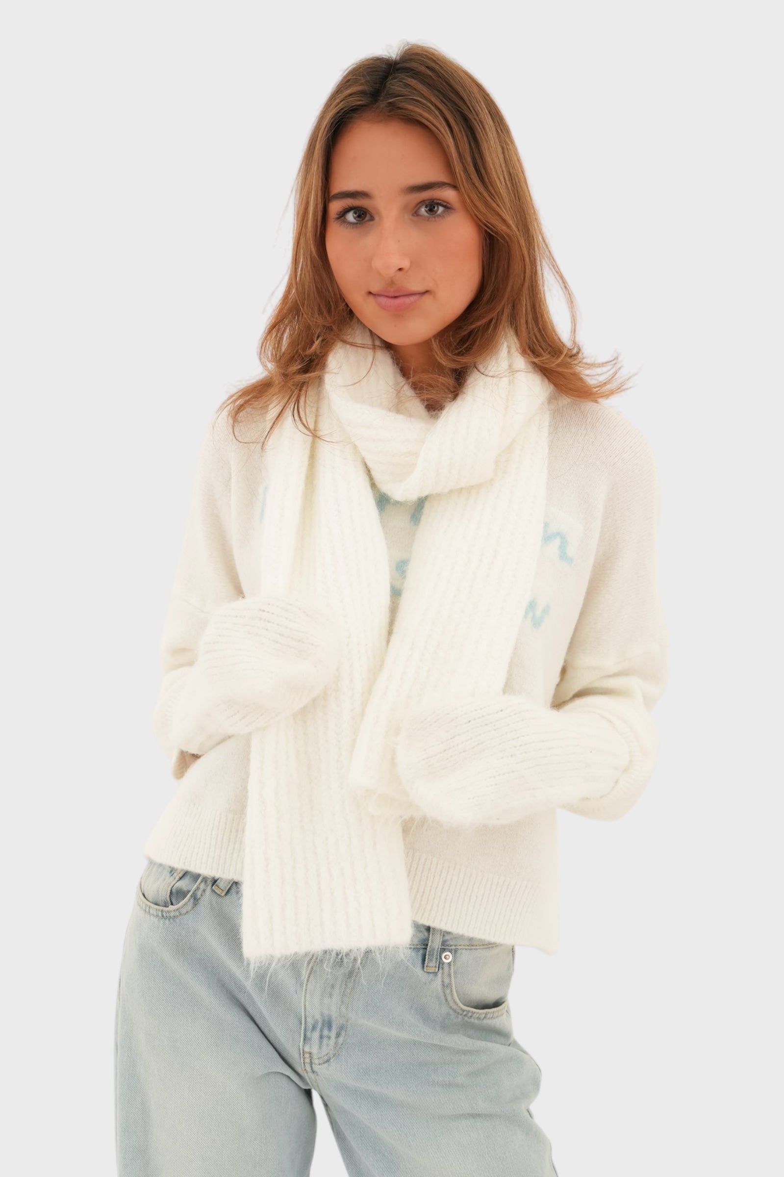 "Cosy" scarf white