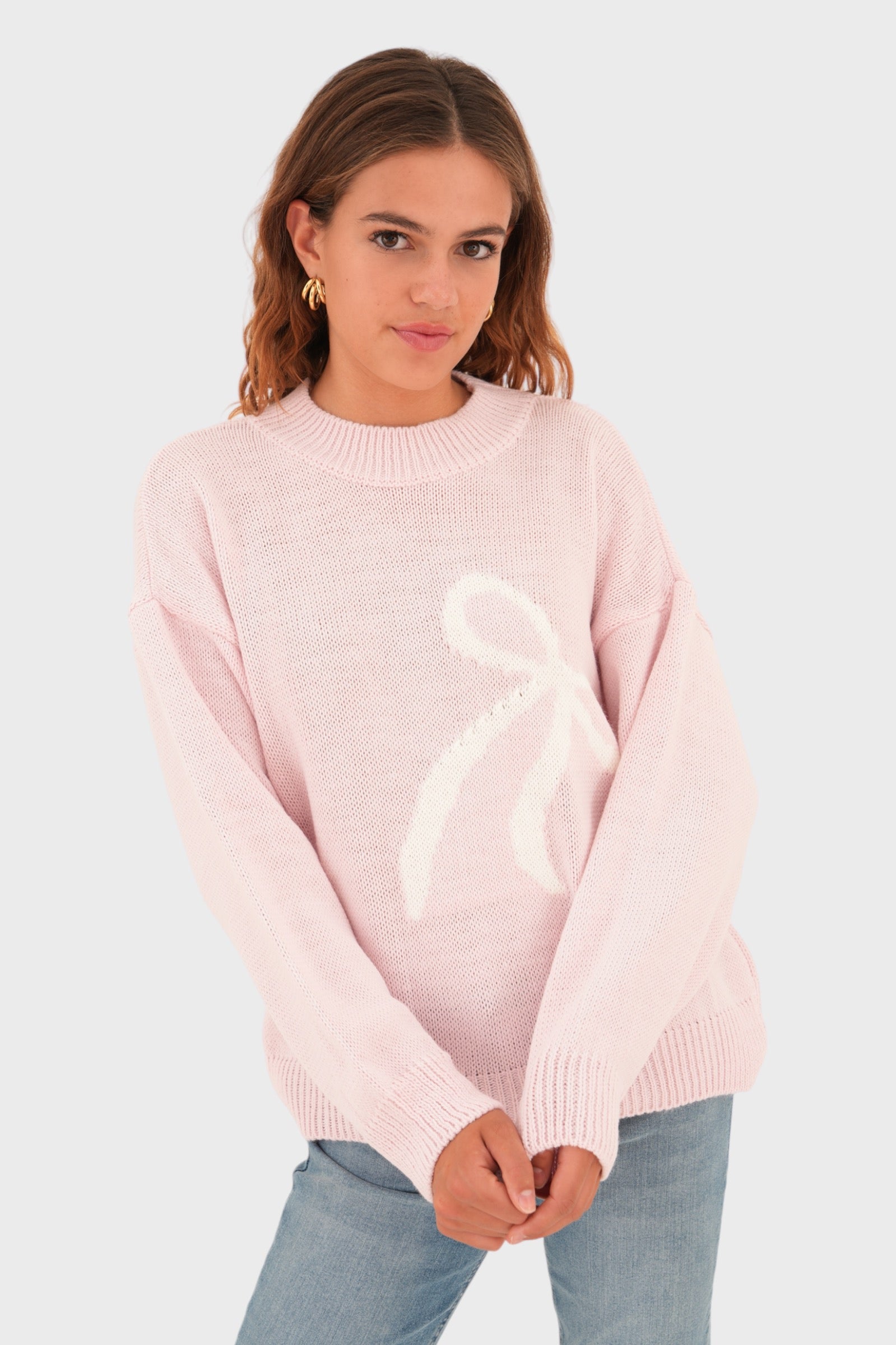 "Bow" sweater light pink