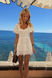 "Lover lace" kjole hvit