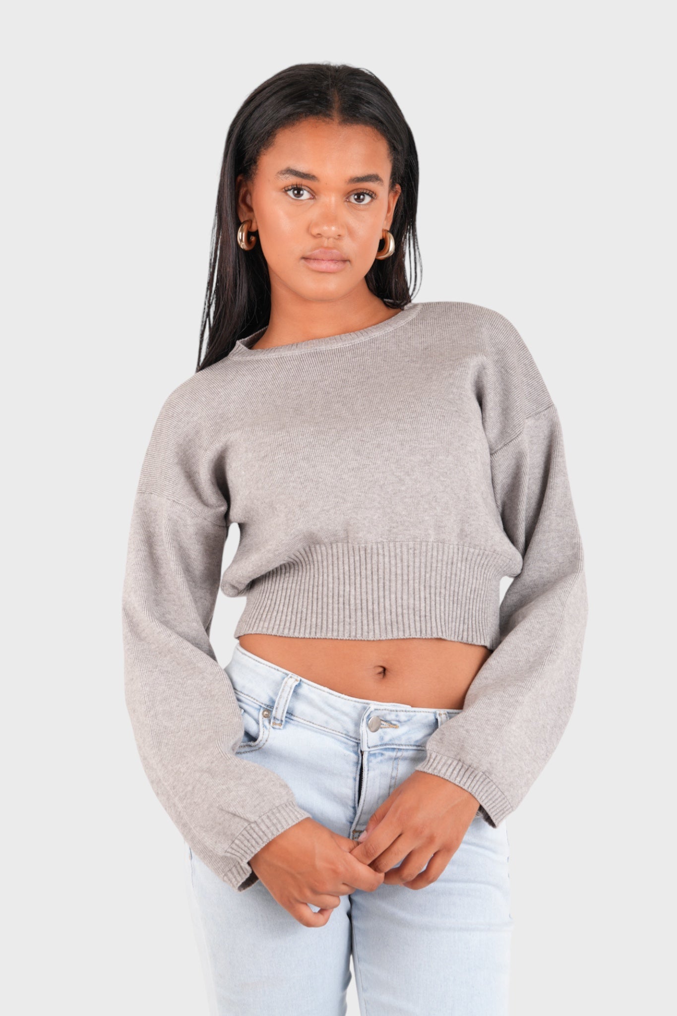 "Soft glow" sweater grey