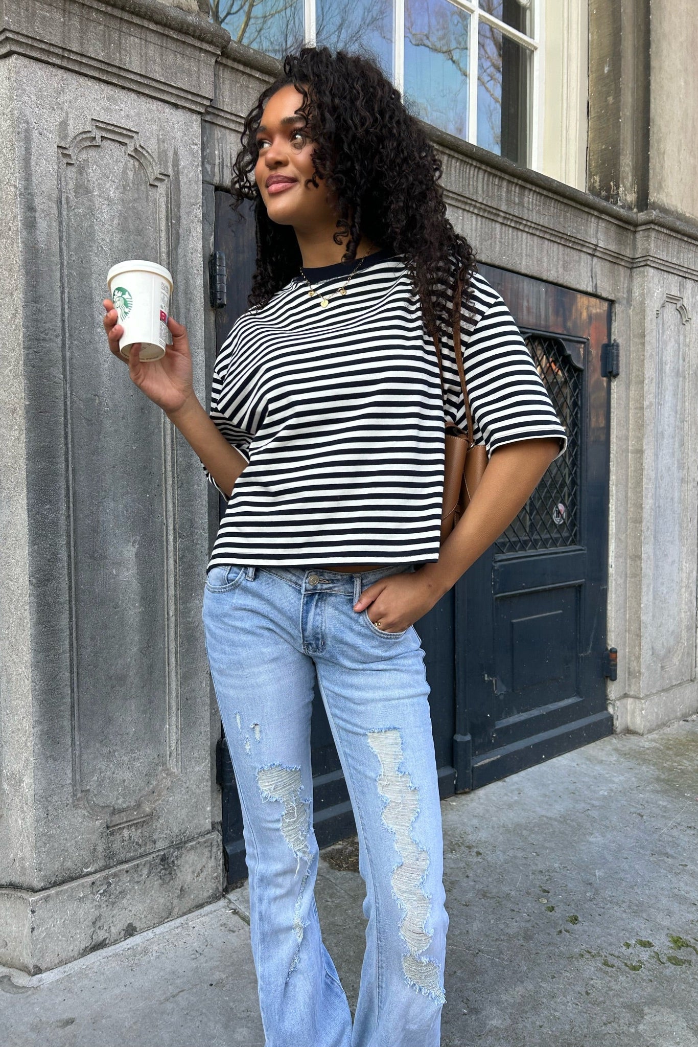 “Rae” striped t-shirt navy