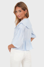 "Josefine" Bluse hellblau