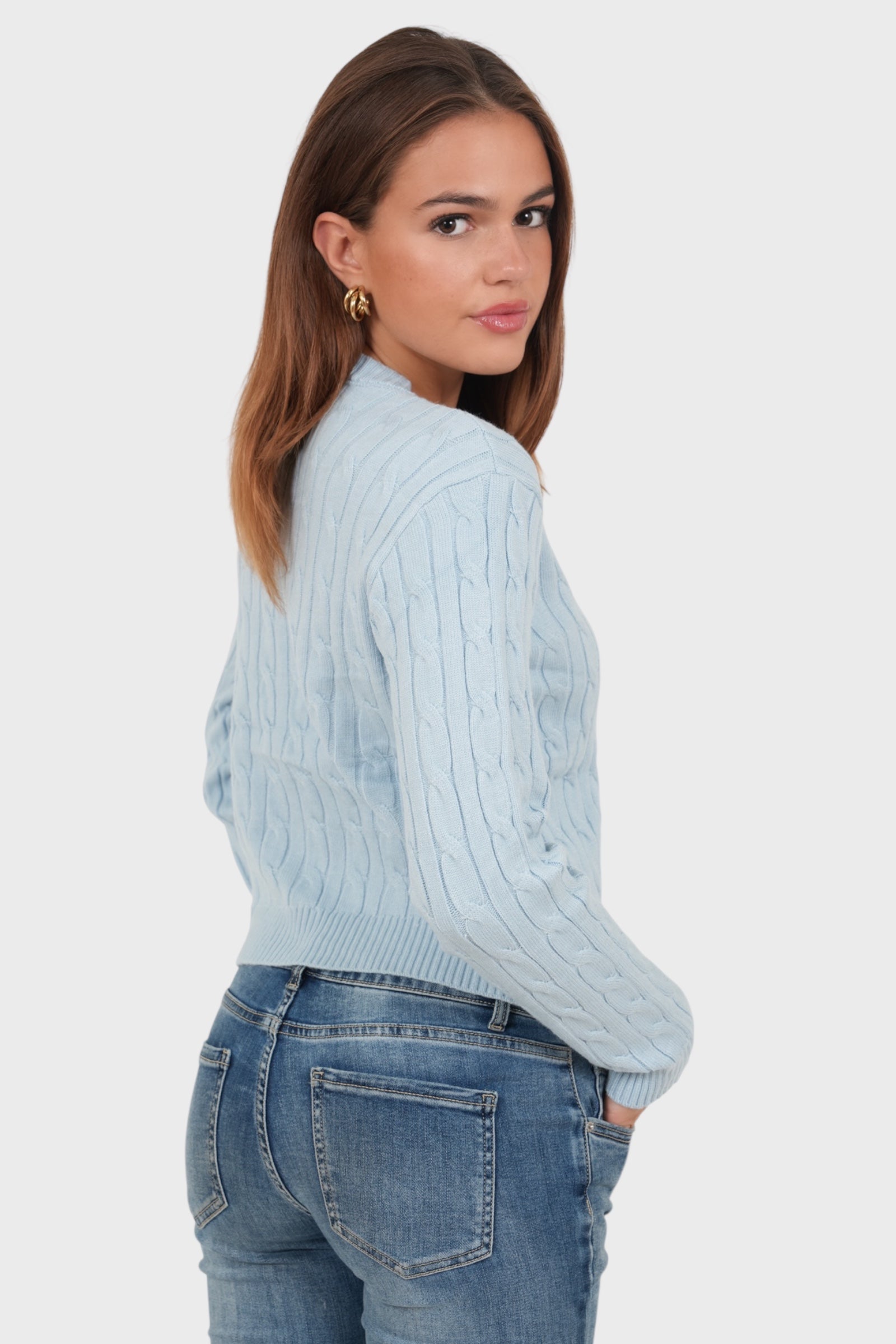 “Lily” cardigan blue