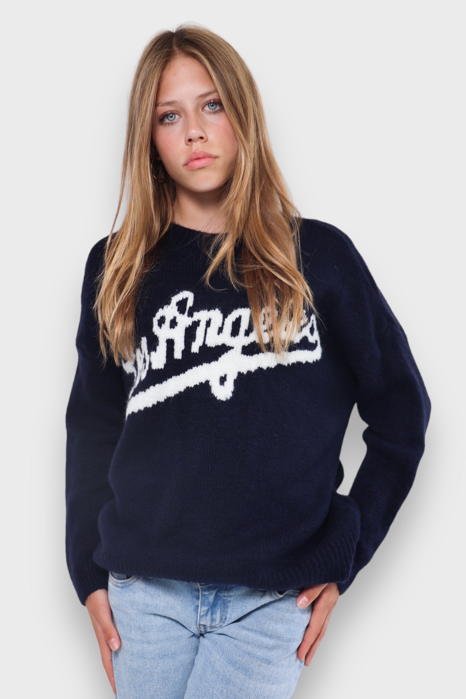 Pullover „LA“ Marineblau